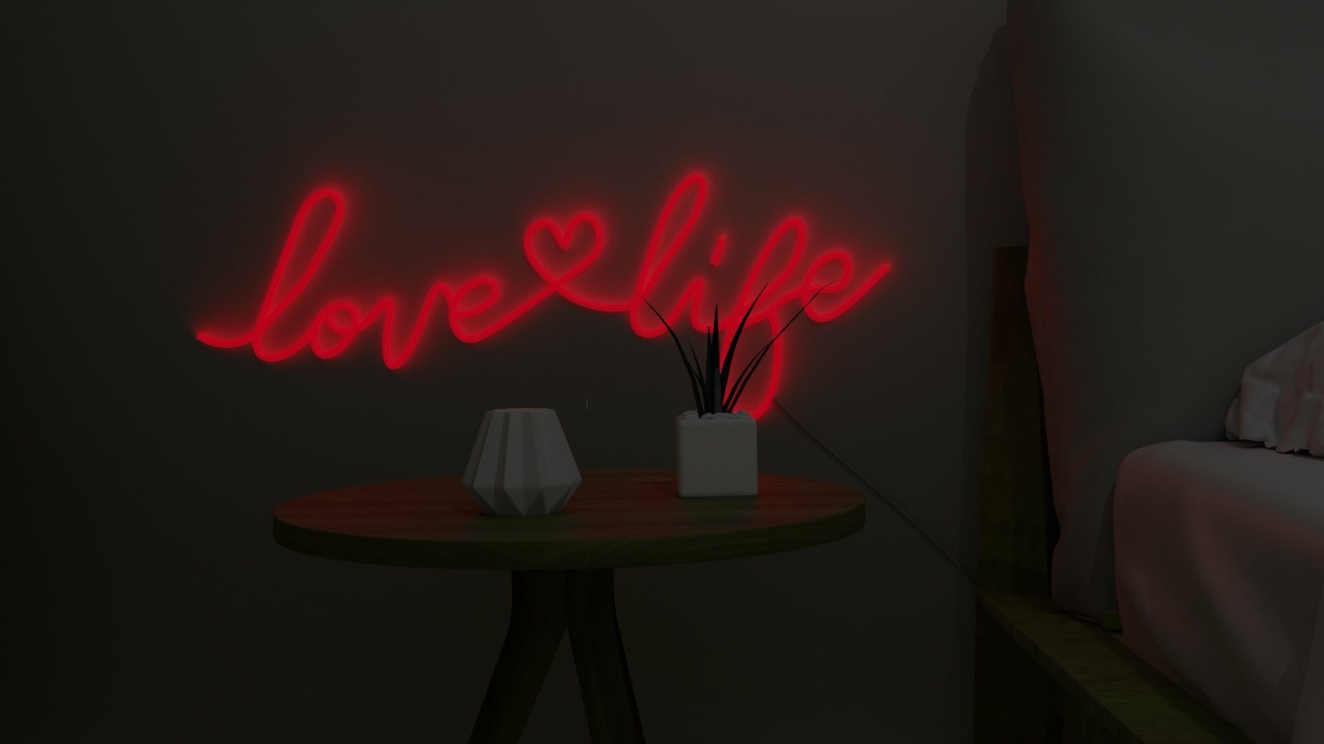 Love life neon sign