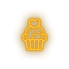 warm_white muffin led cake dessert love muffin relationship romance valentine day neon factory