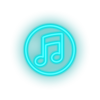 ice_blue music social network brand logo led neon factory