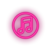 pink music social network brand logo led neon factory