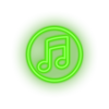 green music social network brand logo led neon factory