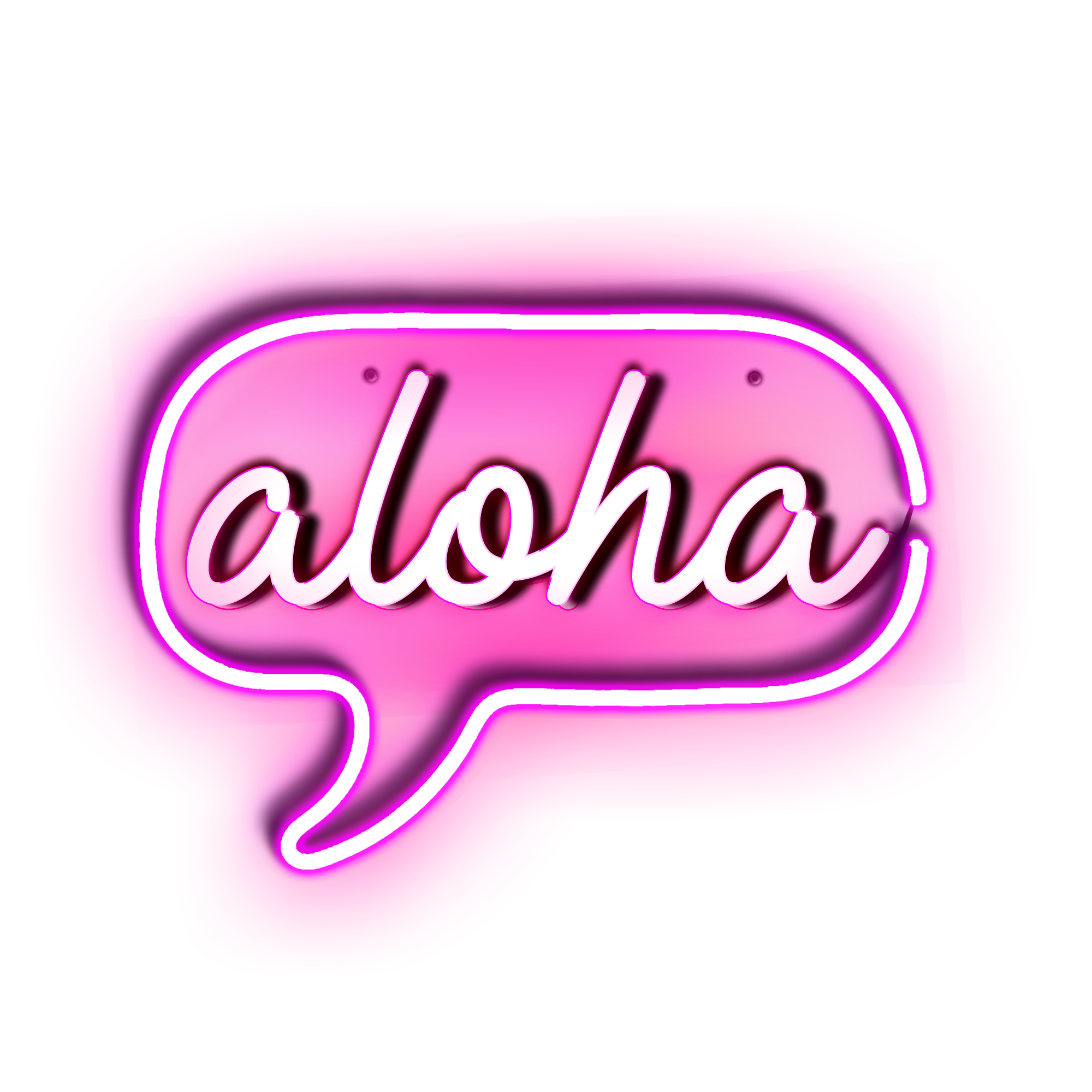 Neon Aloha Sign Hawaii