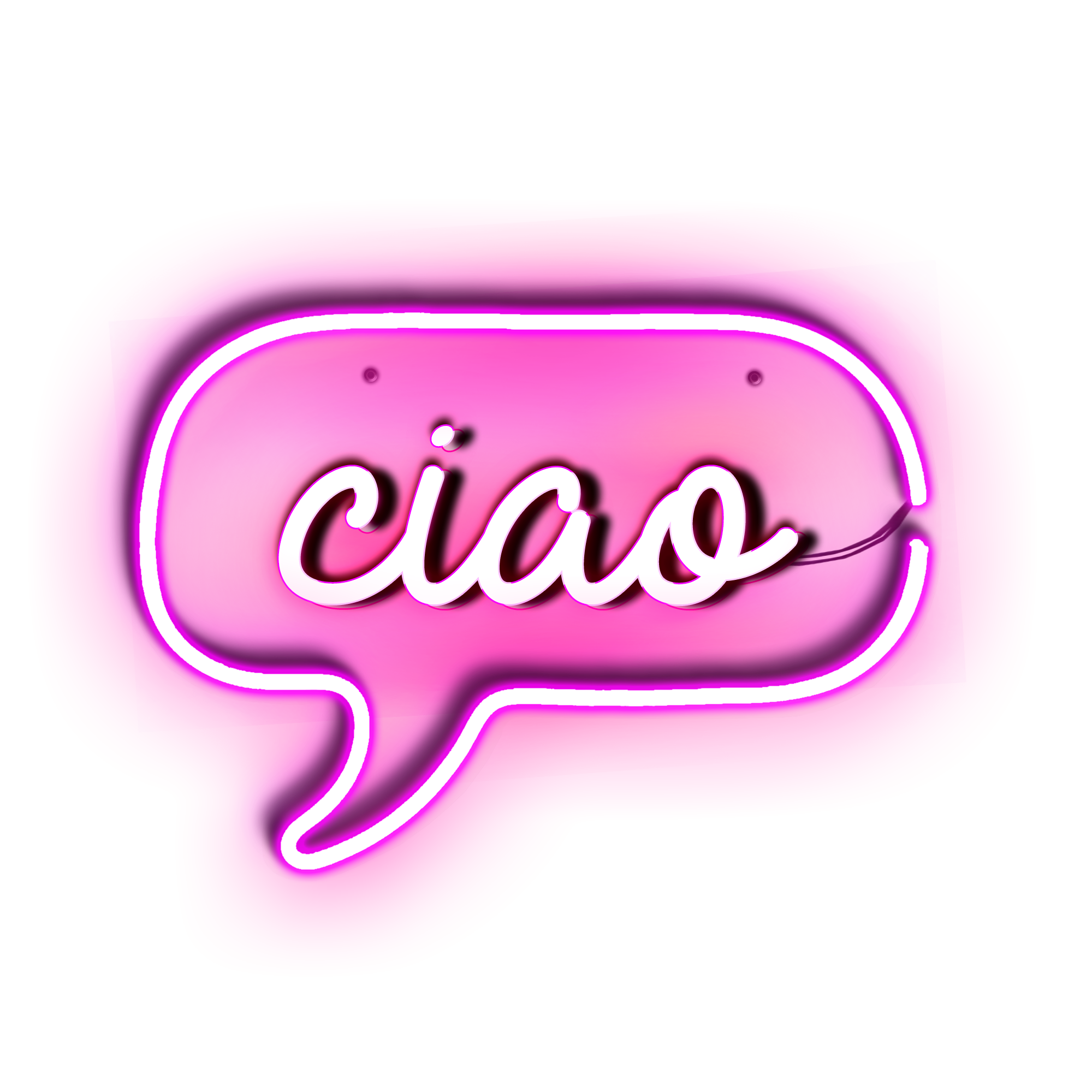 Neon Ciao Sign Italian