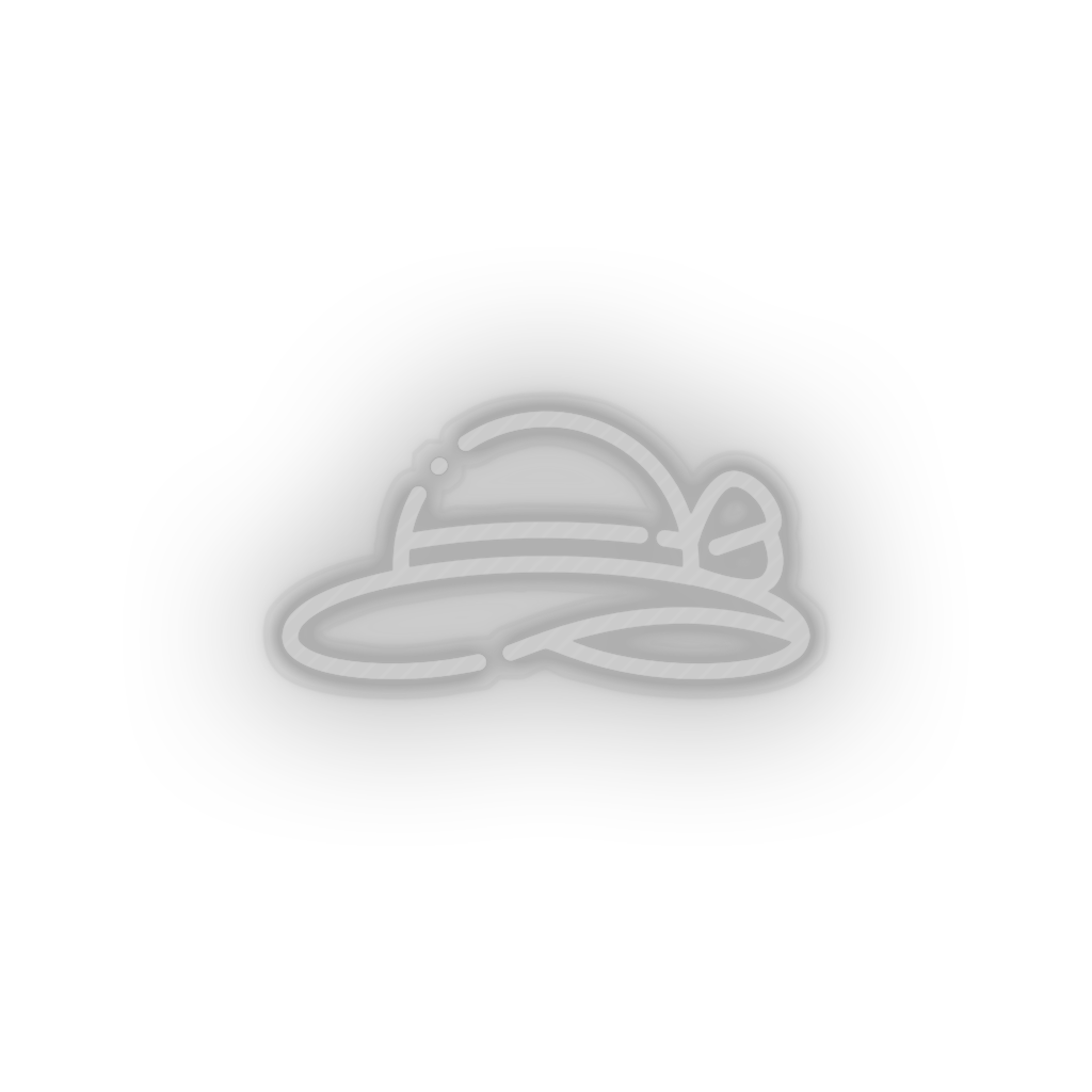 white pamela_hat led beach cap fashion holiday pamela hat summer vacation neon factory