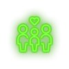 green parent family person human children heart parents child kid baby love led neon factory