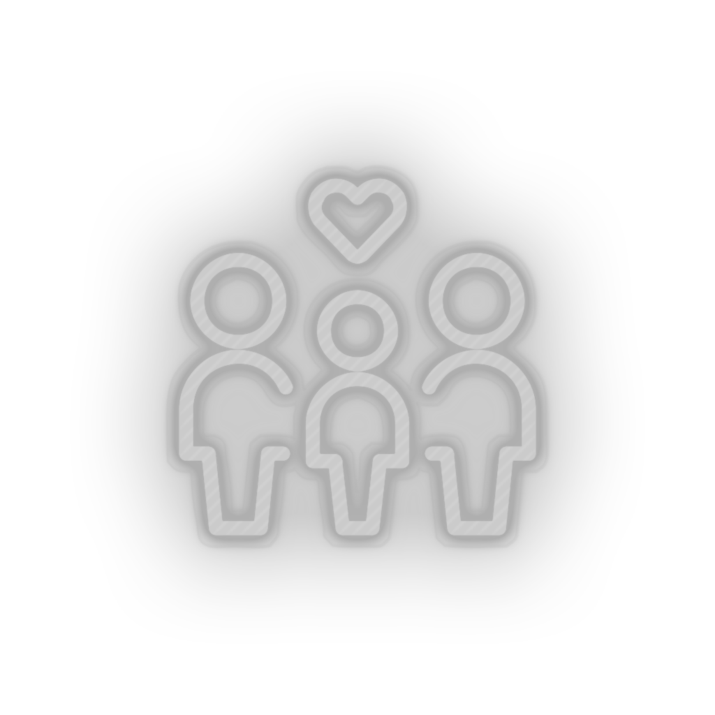 white parent family person human children heart parents child kid baby love led neon factory