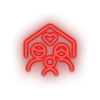 red parent family person human house children home parents child heart kid baby led neon factory