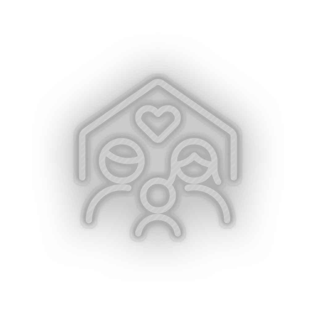 white parent family person human house children home parents child heart kid baby led neon factory