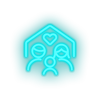 ice_blue parent family person human house children home parents child heart kid baby led neon factory