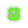 pig Animal cartoon fauna herbivore pig pork zoo Neon led factory