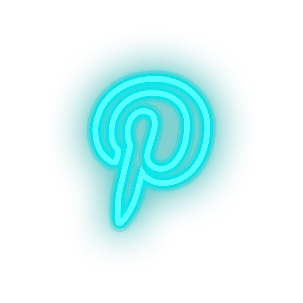 ice_blue pinterest social network brand logo led neon factory