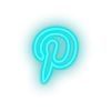 ice_blue pinterest social network brand logo led neon factory