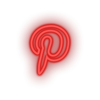 red pinterest social network brand logo led neon factory