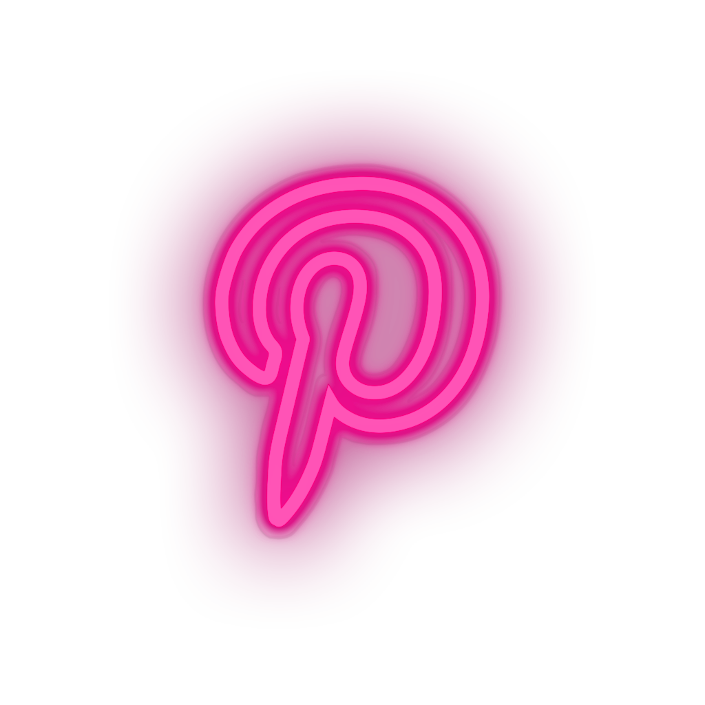 pink pinterest social network brand logo led neon factory