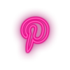 pink pinterest social network brand logo led neon factory