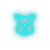 ice_blue rhino led animal cartoon fauna herbivore rhino rhinoceros zoo neon factory