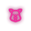 pink rhino led animal cartoon fauna herbivore rhino rhinoceros zoo neon factory