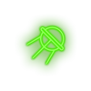 green satellite led adventure antenna astronomy outer space satellite space sputnik neon factory