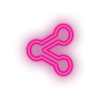 pink sharethis social network brand logo led neon factory