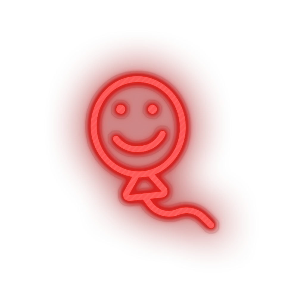 red smiley balloon toys children smile family play face child kid baby toy led neon factory