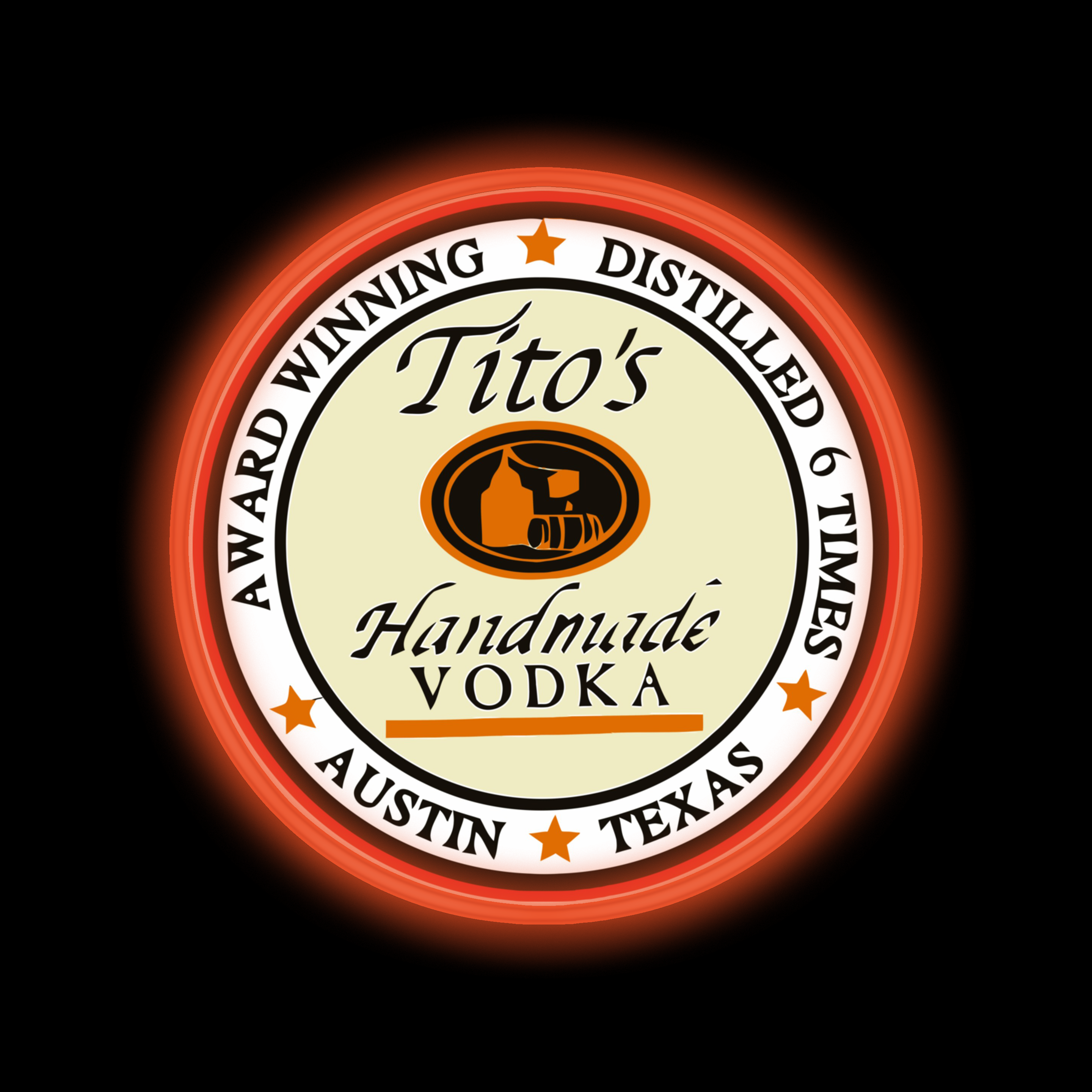 Tito's handmade vodka neon sign