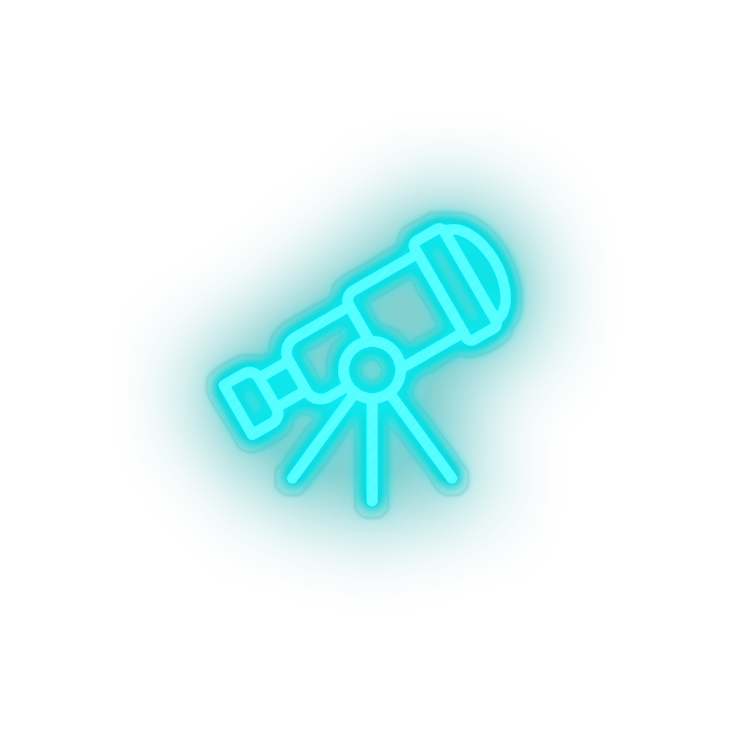 ice_blue telescope led adventure astronomy observation outer space space telescope view neon factory