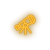 warm_white telescope led adventure astronomy observation outer space space telescope view neon factory