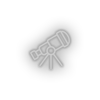 white telescope led adventure astronomy observation outer space space telescope view neon factory