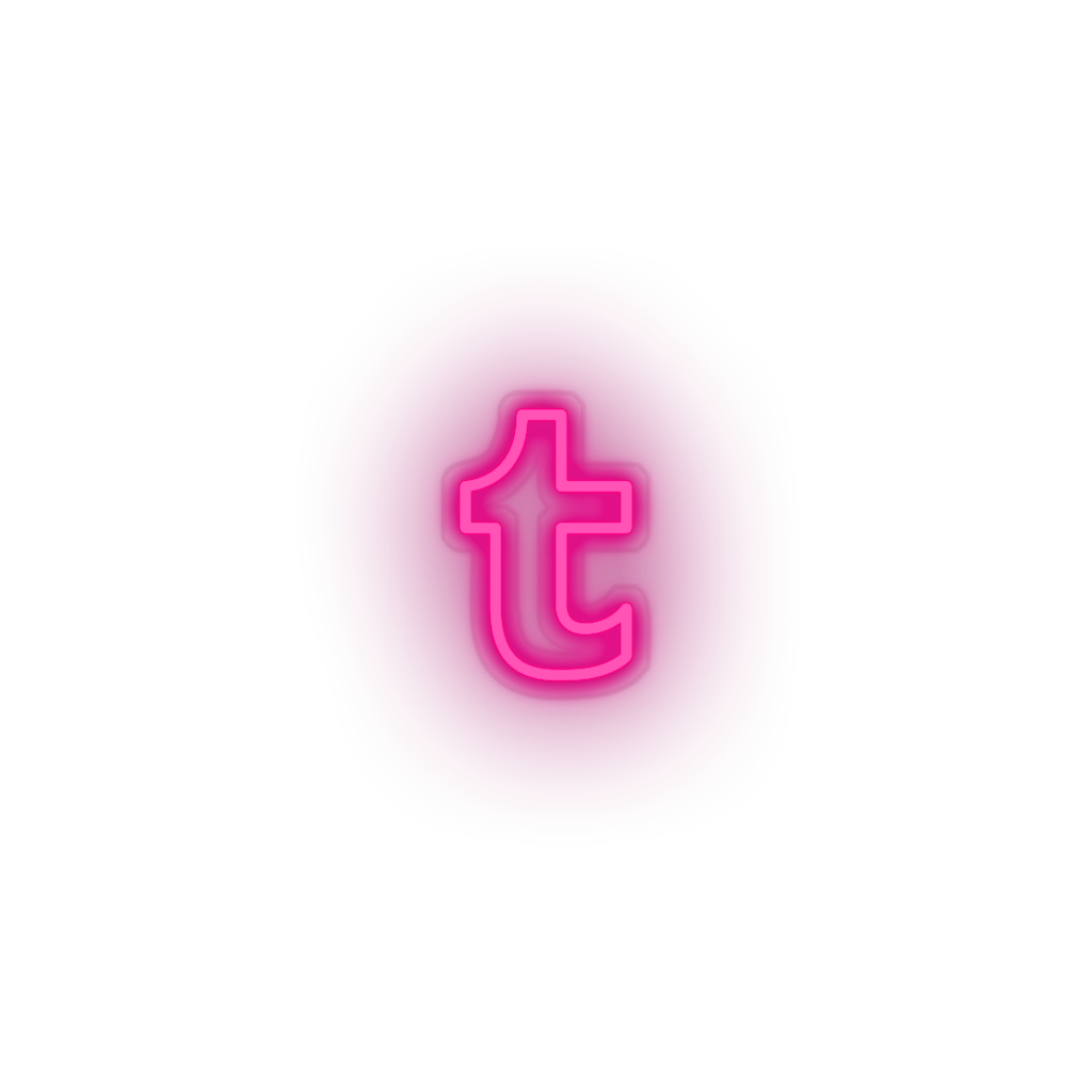 pink tumblr social network brand logo led neon factory