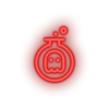 red video game bowl ghost led neon factory