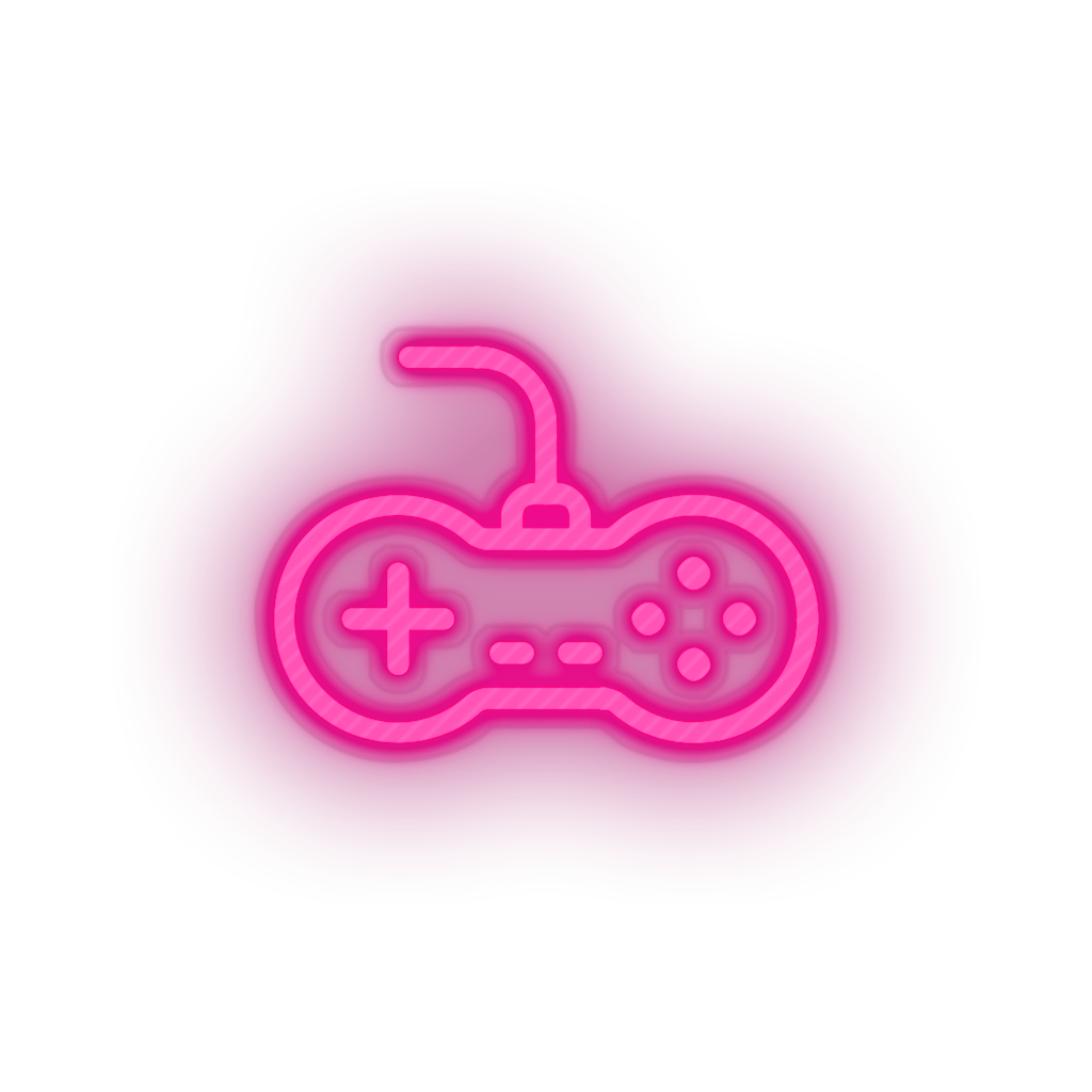 pink video game controller led neon factory