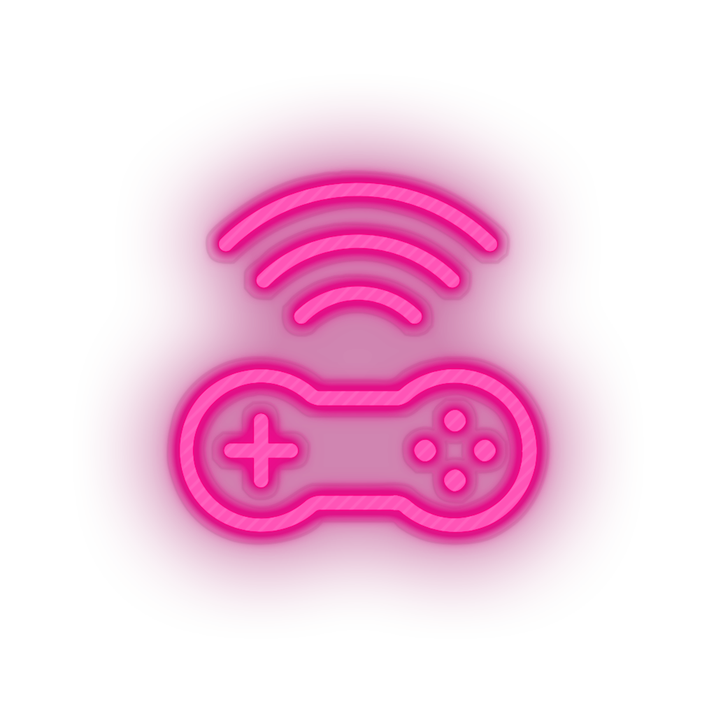 pink video game controller wifi led neon factory