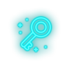 ice_blue video game key led neon factory