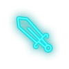 ice_blue video game sword led neon factory