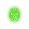 green walrus led animal carnivore cartoon fauna seal walrus zoo neon factory