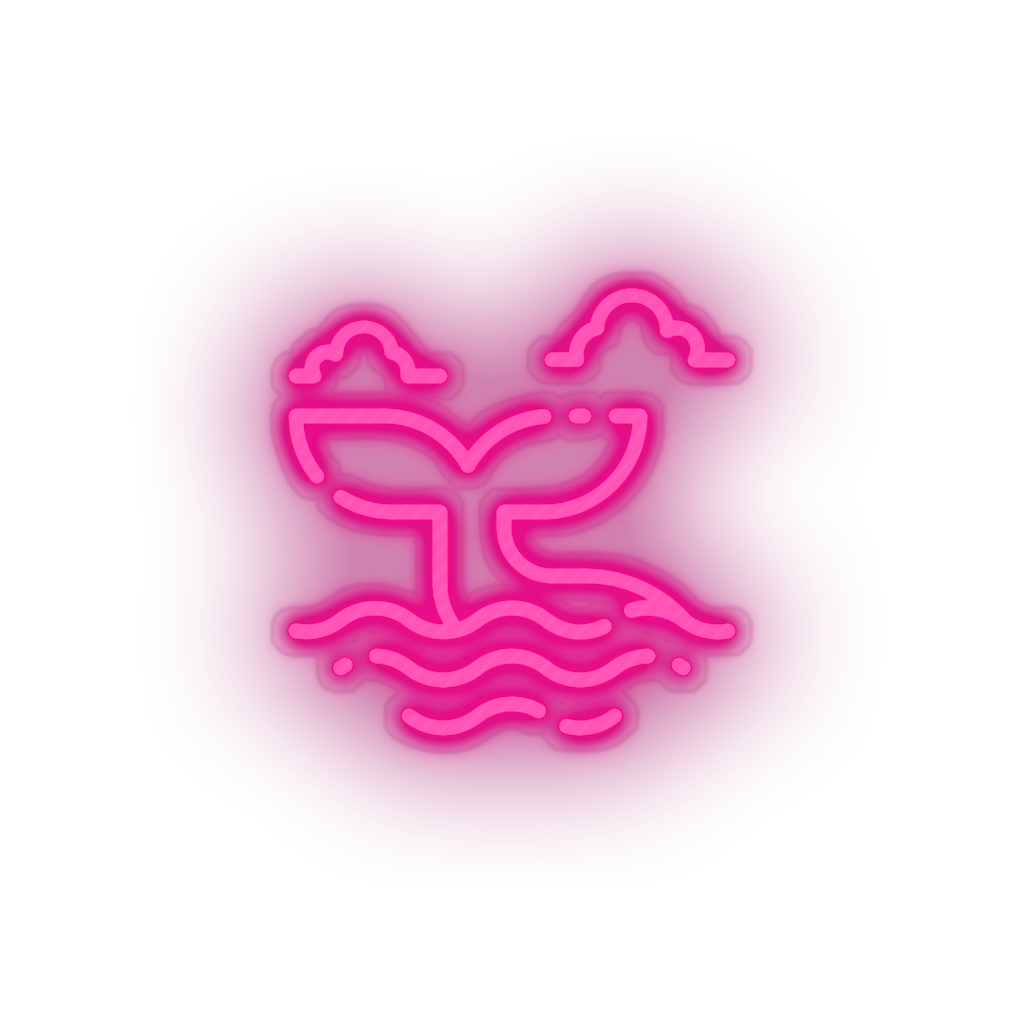 pink whale led animal beach holiday summer tail vacation whale neon factory